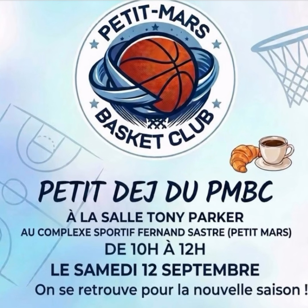 Petit Déj' du PMBC ! Présentation de la saison 2026-2027 !! Venez nombreux !!!